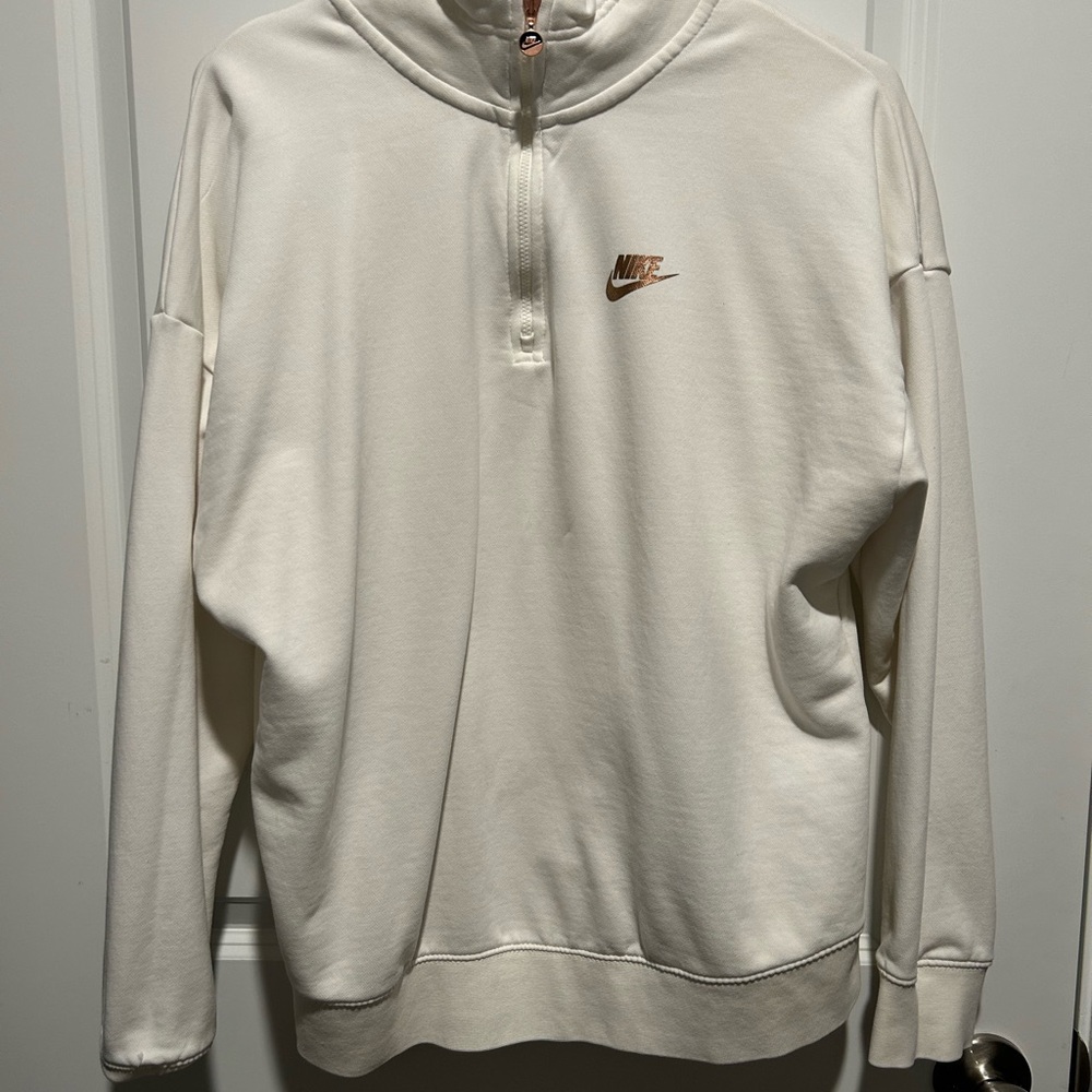 Nike Off-White Half-Zip Sweatshirt